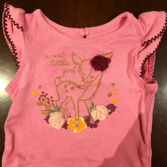 🌟5/$25 Sweet Little Girl Deer Onesie Size 9 Months - Picture 4 of 6